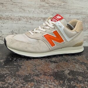 Mens New Balance 574 Athletic Shoes Sz 11.5 Used U574HBO Bone Orange
